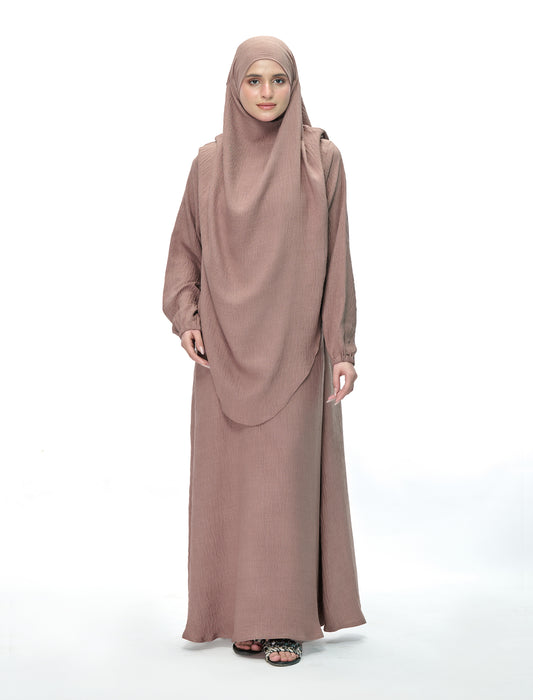 KHIMAR ABAYA SET - LIGHT TAUPE (MOMMY) Sale