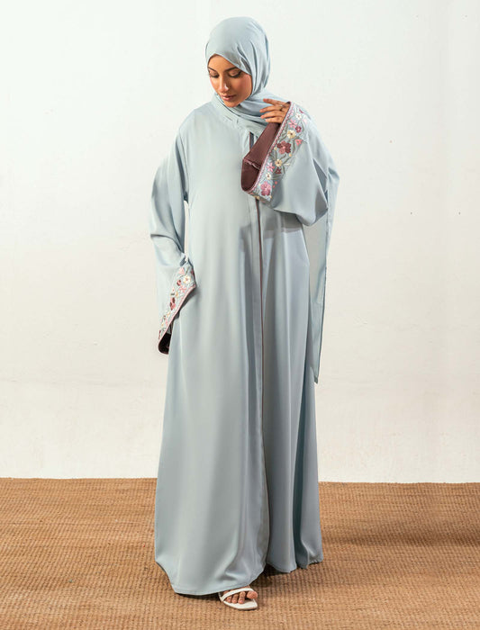BLOOM ABAYA- ICE BLUE