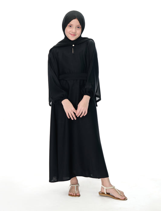 BASIC MAXI ABAYA – BLACK (KIDS)
