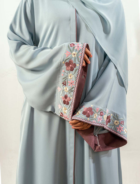 BLOOM ABAYA- ICE BLUE
