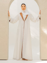KHALILAH OPEN ABAYA - WHITE