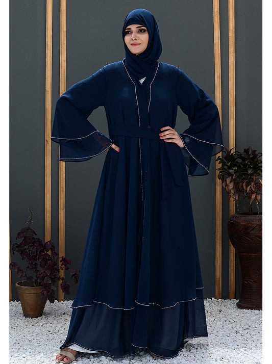 SAREENA DUAL LAYERED CHIFFON ABAYA