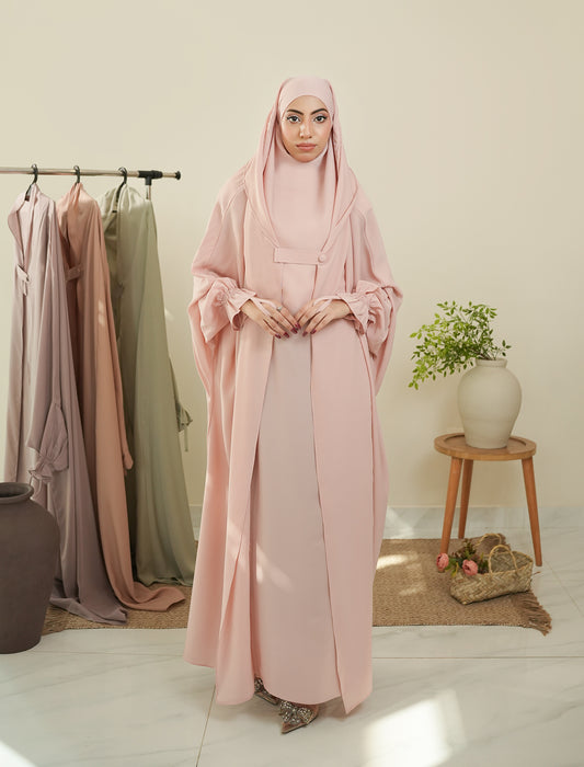 SAUDI JILBAB - POWDER PINK