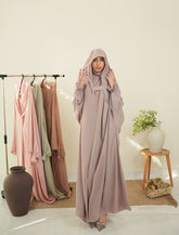 SAUDI JILBAB - WARM GREY