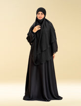 SHANAZ KHIMAR SET - BLACK