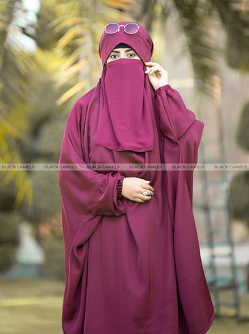 Jilbab Set Elastic Sleeves (3 PCs)