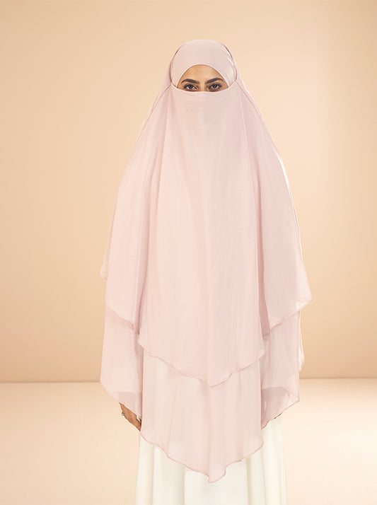 SHANAZ KHIMAR-POWDER PINK