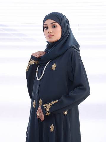 Emaan Luxury Front-open Abaya