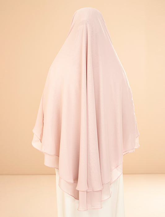 2-LAYER KHIMAR-POWDER PINK