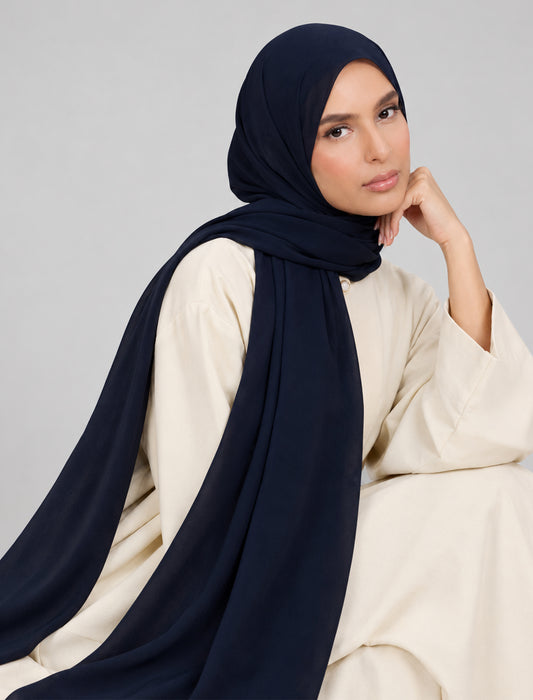 Plain Hijab - Navy Blue