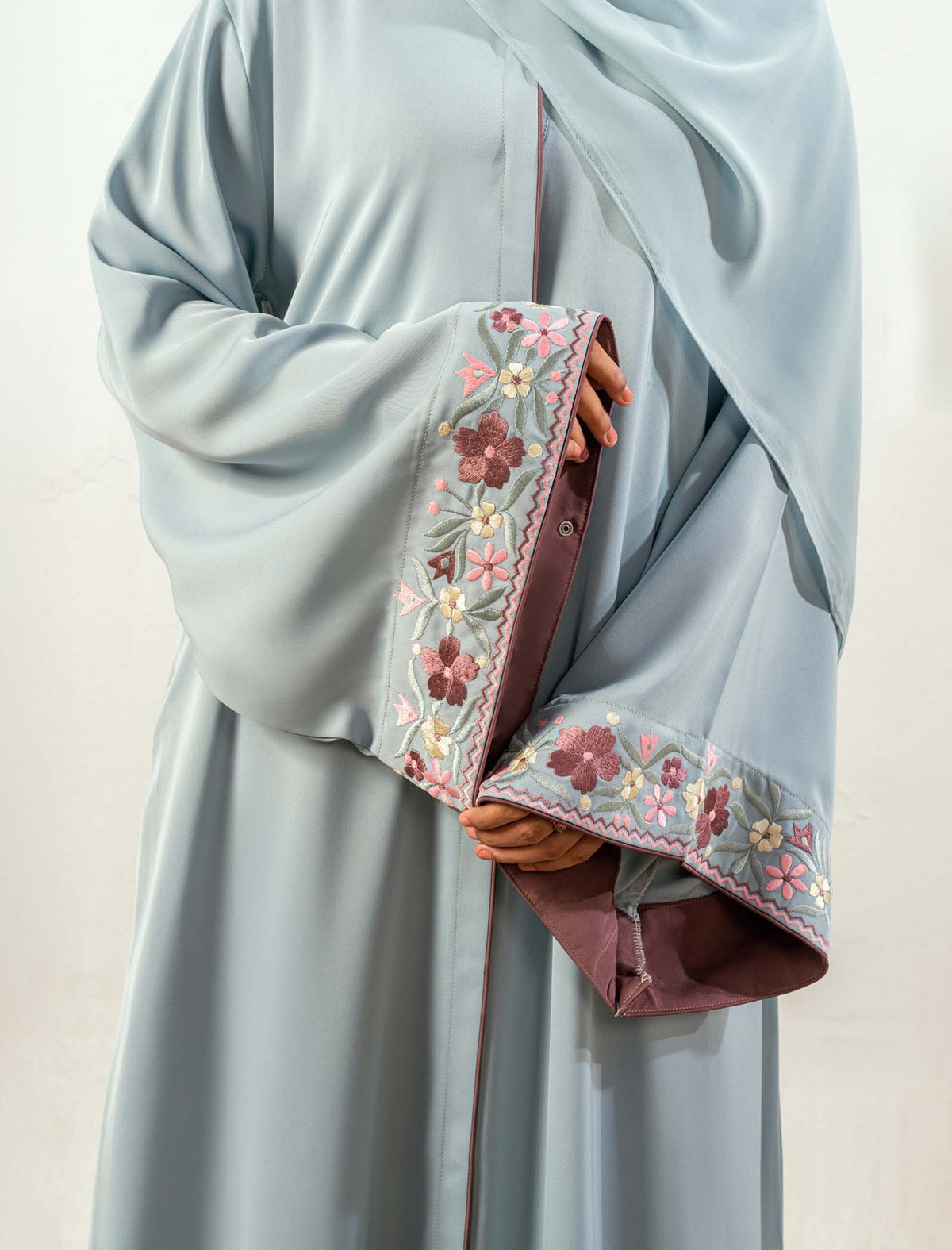 BLOOM ABAYA- ICE  BLUE