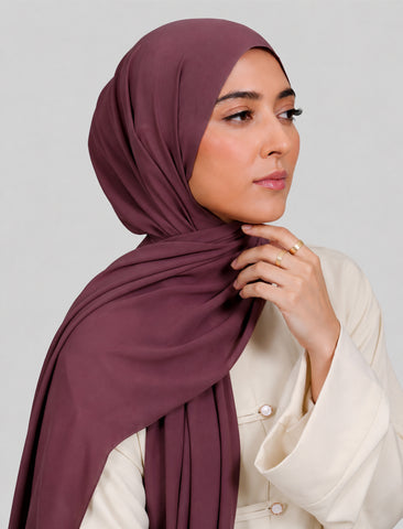 Plain Hijab - Mulberry