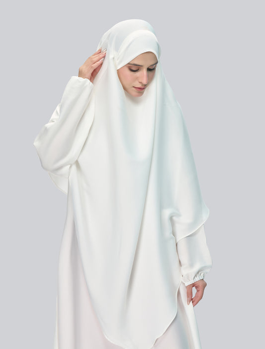 KHIMAR ABAYA SET- WHITE (MOMMY)