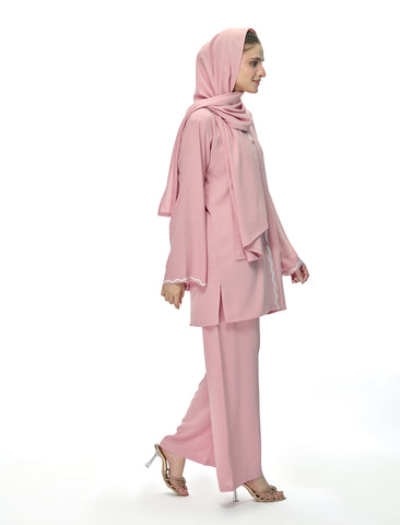 EMBROIDERED CO-ORD SET–BLUSH