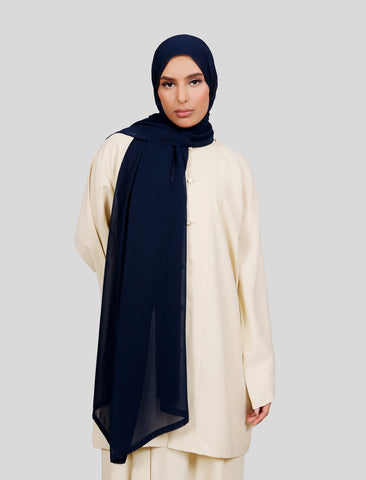 Plain Hijab - Navy Blue