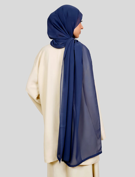 Plain Hijab - Navy Blue