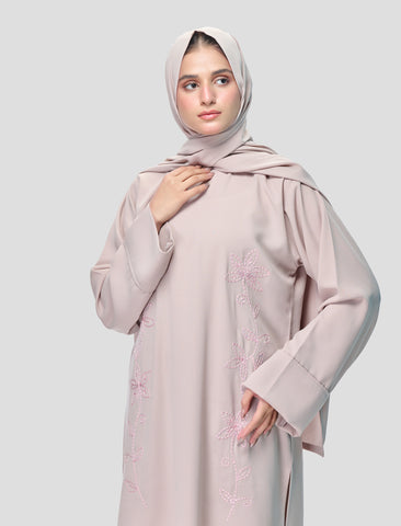 EMBROIDERED CO-ORD SET– STONE BEIGE