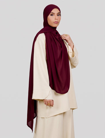 Plain Hijab - Burgundy