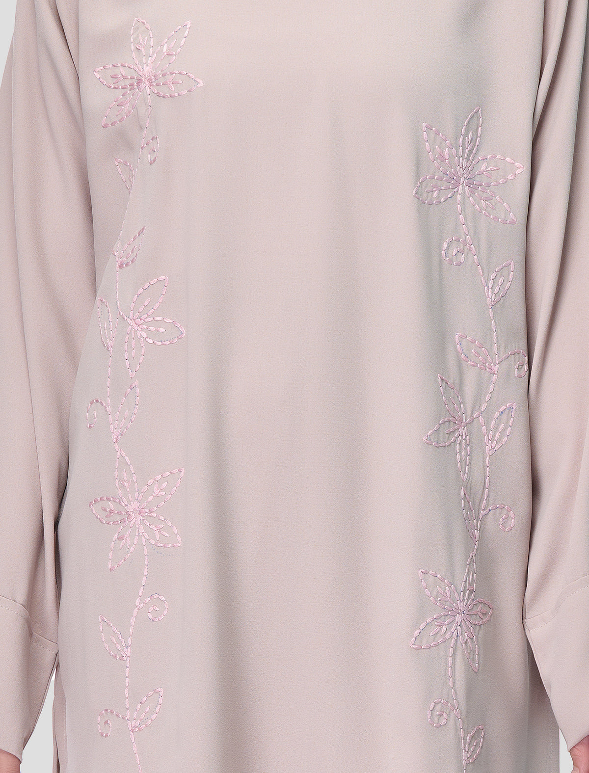 EMBROIDERED CO-ORD SET - STONE BEIGE Sale