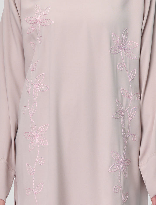 EMBROIDERED CO-ORD SET– STONE BEIGE