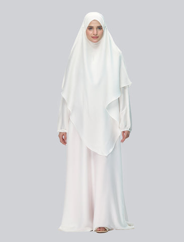KHIMAR ABAYA SET- WHITE (MOMMY)