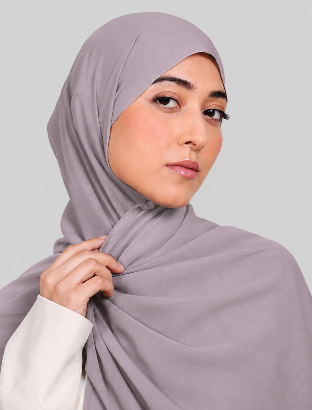 Plain Hijab - Grey