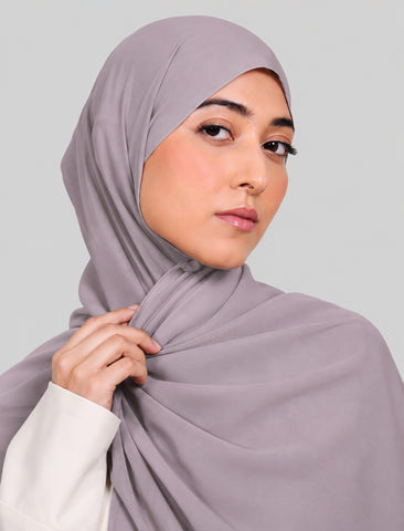 Plain Hijab - Grey