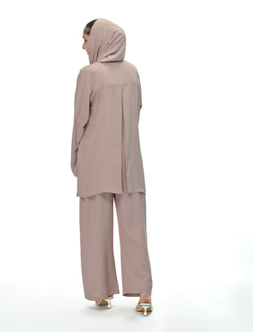 EMBROIDERED CO-ORD SET– GREY