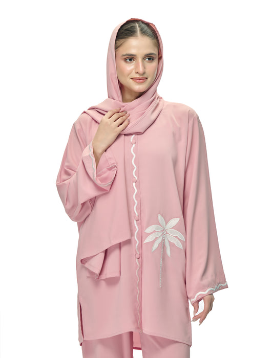 EMBROIDERED CO-ORD SET–BLUSH