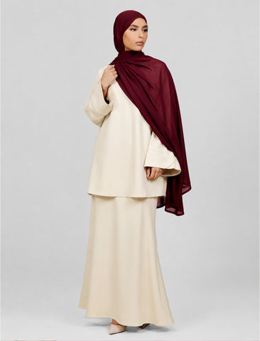 Plain Hijab - Burgundy