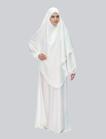 KHIMAR ABAYA SET- WHITE (MOMMY)