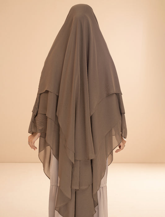 BAREERAH KHIMAR-CARAMEL BROWN