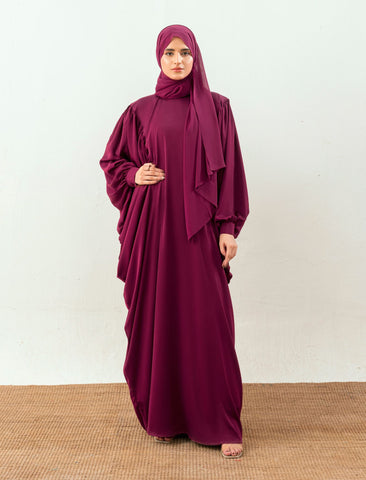 MULBERRY MUSE ABAYA- MAROON