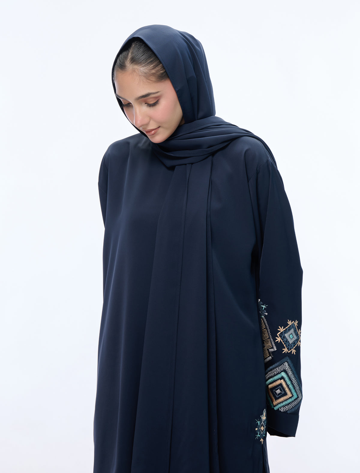 EMBROIDERED CO-ORD SET - NAVY BLUE - SALE
