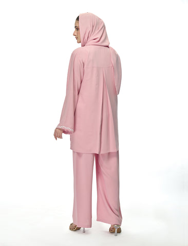 EMBROIDERED CO-ORD SET–BLUSH