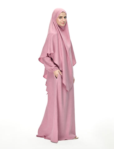 KHIMAR ABAYA SET– PINK (MOMMY)