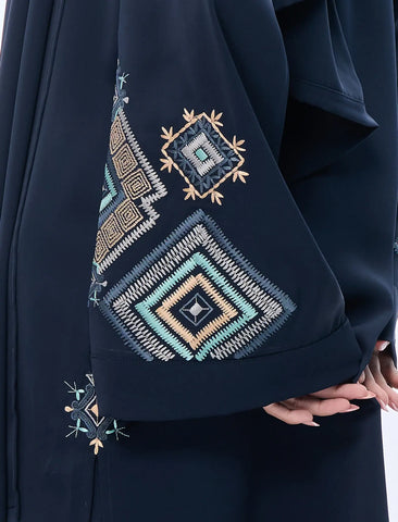 EMBROIDERED CO-ORD SET - NAVY BLUE - SALE