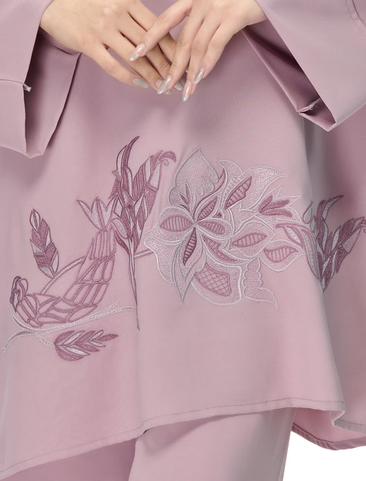 EMBROIDERED CO-ORD SET– DUSTY ROSE