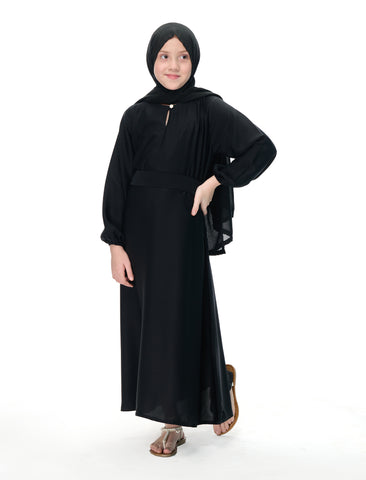 BASIC MAXI ABAYA – BLACK (KIDS)