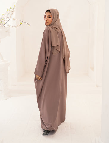 DHIA BASIC ABAYA- COFFEE