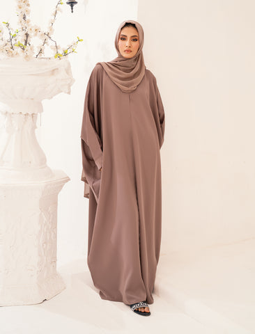 DHIA BASIC ABAYA- COFFEE