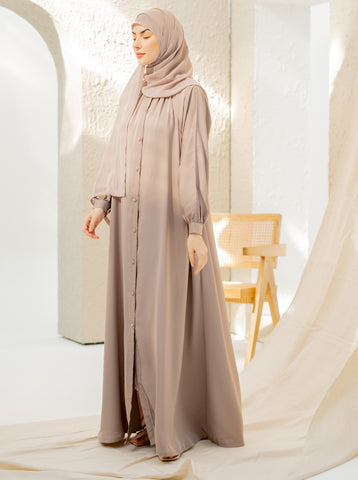JOUMANA BASIC ABAYA WARM GREY