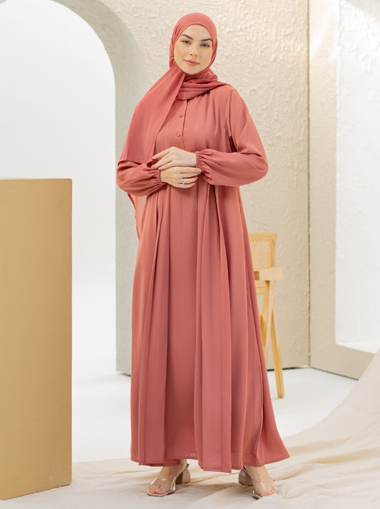 ZAYD MAXI ABAYA- TEA PINK