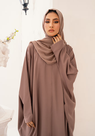 DHIA BASIC ABAYA- COFFEE