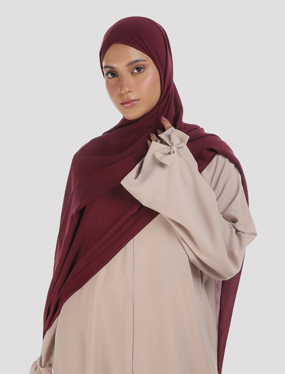 Hijab-Deep Maroon