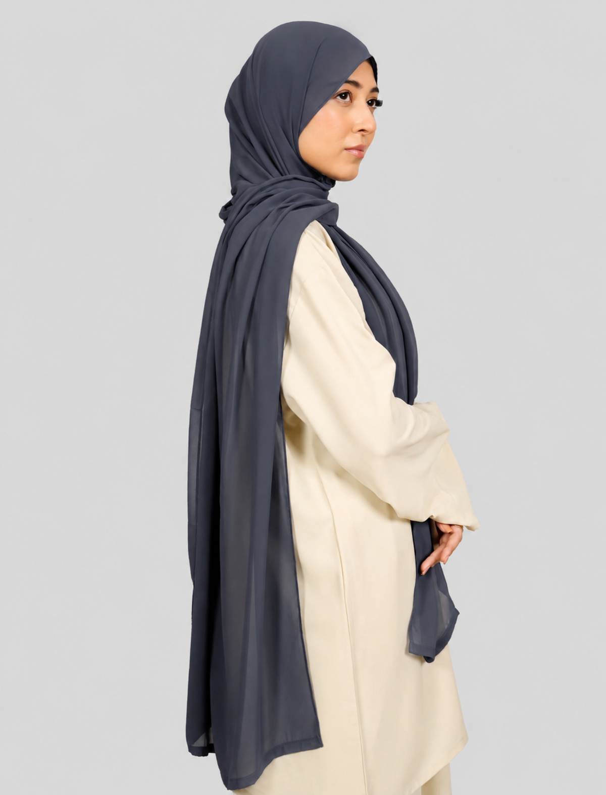 Plain Hijab - Slate Blue