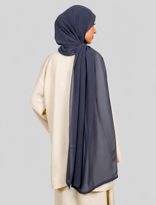 Plain Hijab - Slate Blue