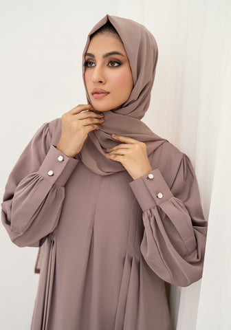 Kuthban Maxi Abaya - Beige