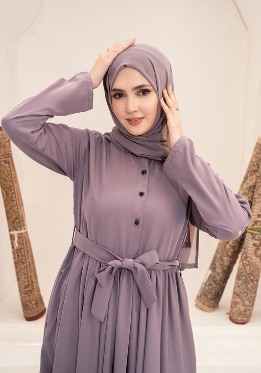 MALADH MAXI  ABAYA- LILAC