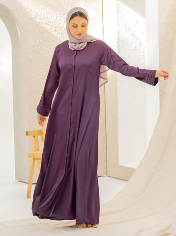 Malak Basic Abaya - Purple